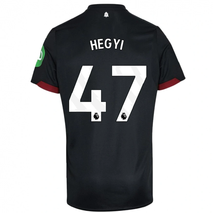 Danxen Niño Camiseta Krisztian Hegyi #47 Negro Blanco 2ª Equipación 2024/25 La Camisa México