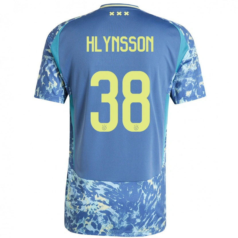 Danxen Niño Camiseta Kristian Hlynsson #38 Gris Azul Amarillo 2ª Equipación 2024/25 La Camisa México