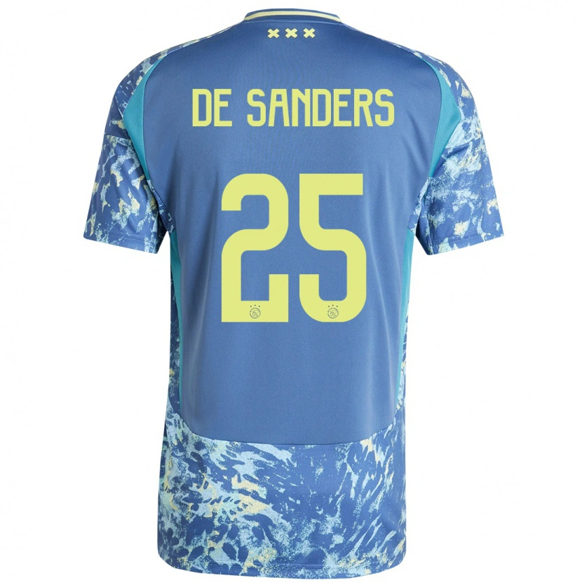 Danxen Niño Camiseta Kay-Lee De Sanders #25 Gris Azul Amarillo 2ª Equipación 2024/25 La Camisa México