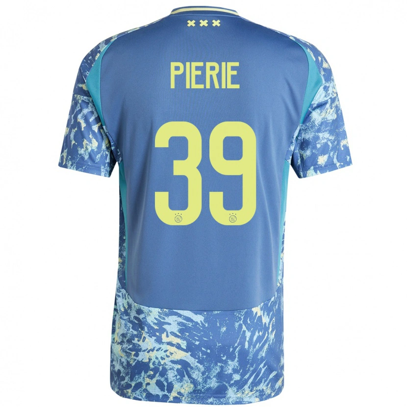 Danxen Niño Camiseta Kik Pierie #39 Gris Azul Amarillo 2ª Equipación 2024/25 La Camisa México