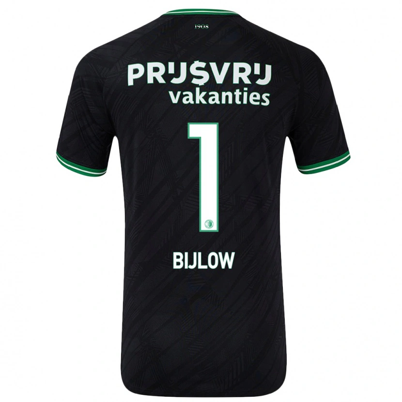 Danxen Niño Camiseta Justin Bijlow #1 Negro Verde 2ª Equipación 2024/25 La Camisa México
