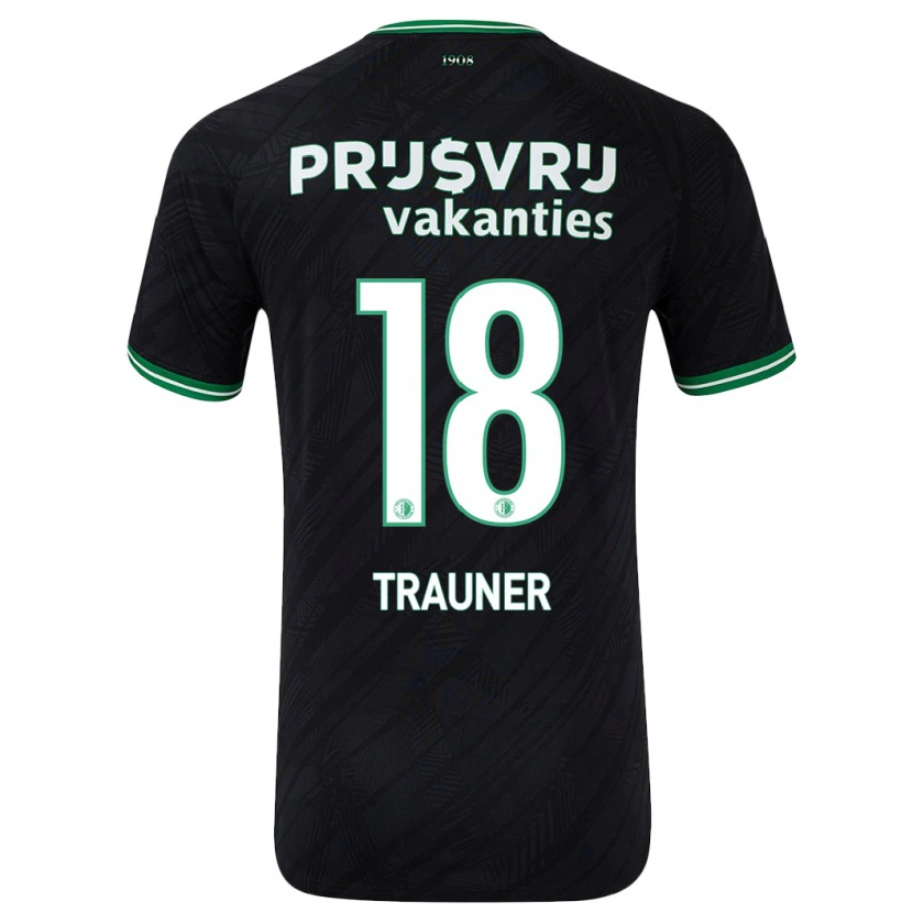 Danxen Niño Camiseta Gernot Trauner #18 Negro Verde 2ª Equipación 2024/25 La Camisa México