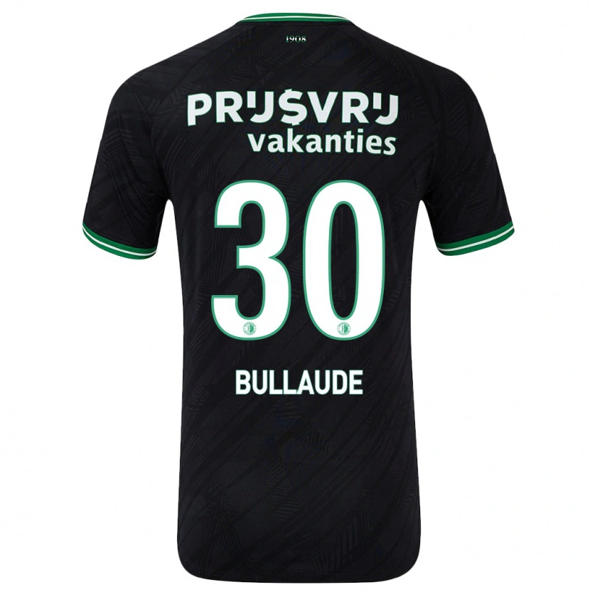 Danxen Niño Camiseta Ezequiel Bullaude #30 Negro Verde 2ª Equipación 2024/25 La Camisa México