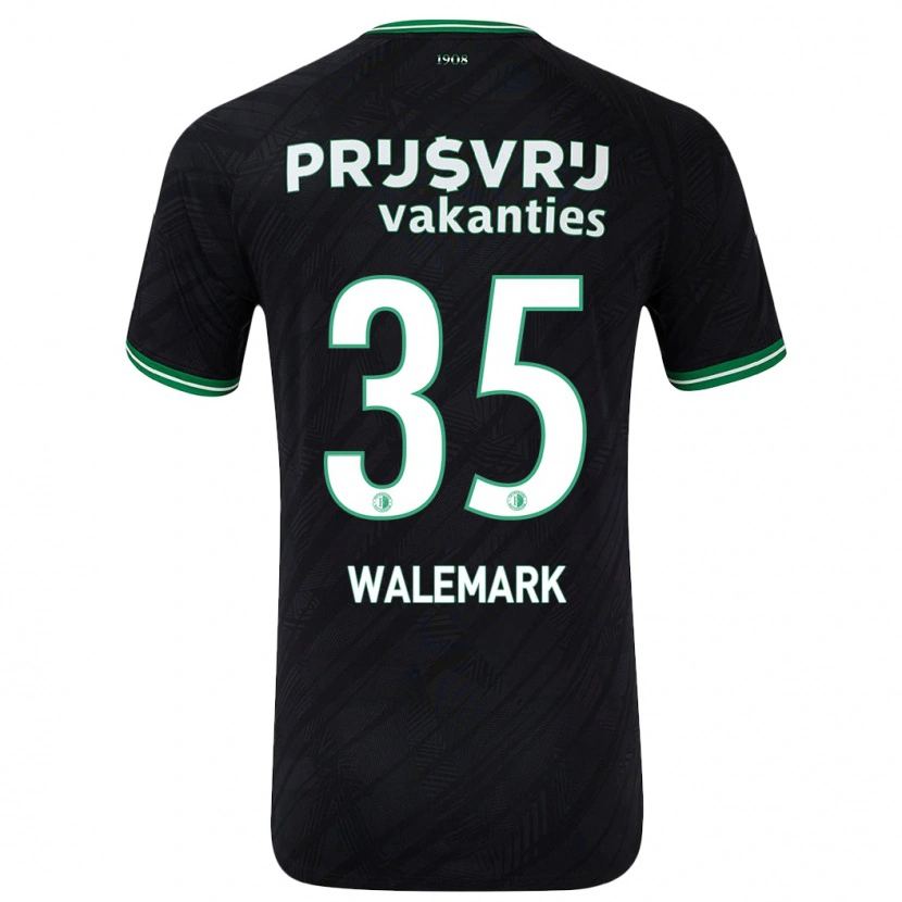 Danxen Niño Camiseta Patrik Walemark #35 Negro Verde 2ª Equipación 2024/25 La Camisa México