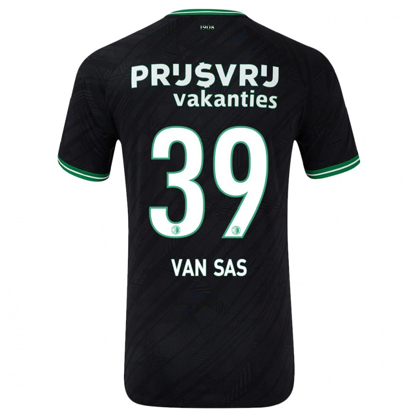 Danxen Niño Camiseta Mikki Van Sas #39 Negro Verde 2ª Equipación 2024/25 La Camisa México