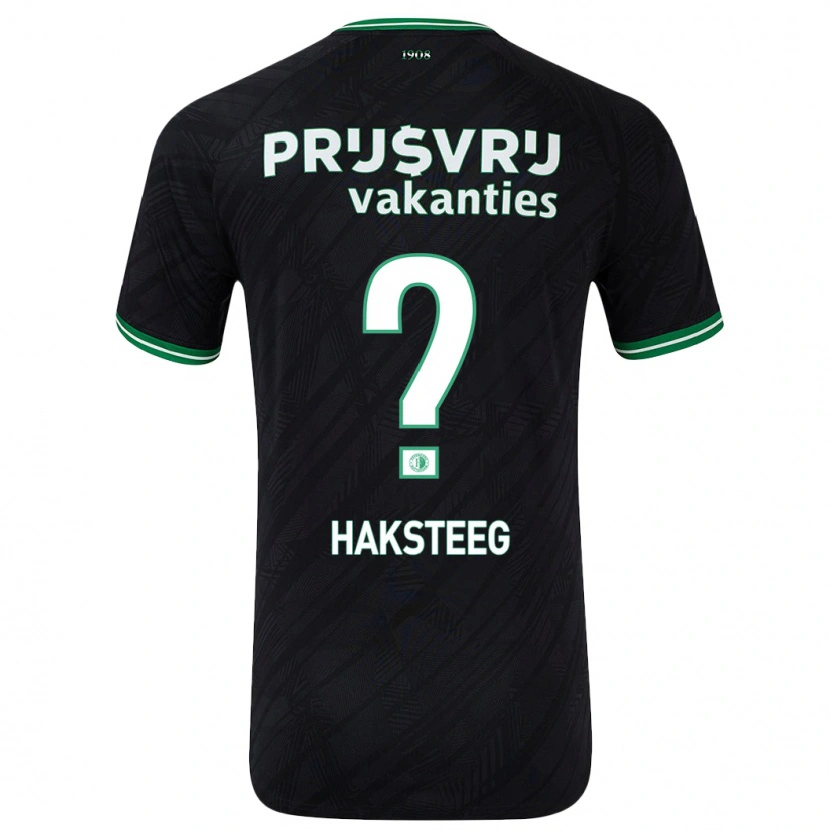 Danxen Niño Camiseta Tim Haksteeg #0 Negro Verde 2ª Equipación 2024/25 La Camisa México