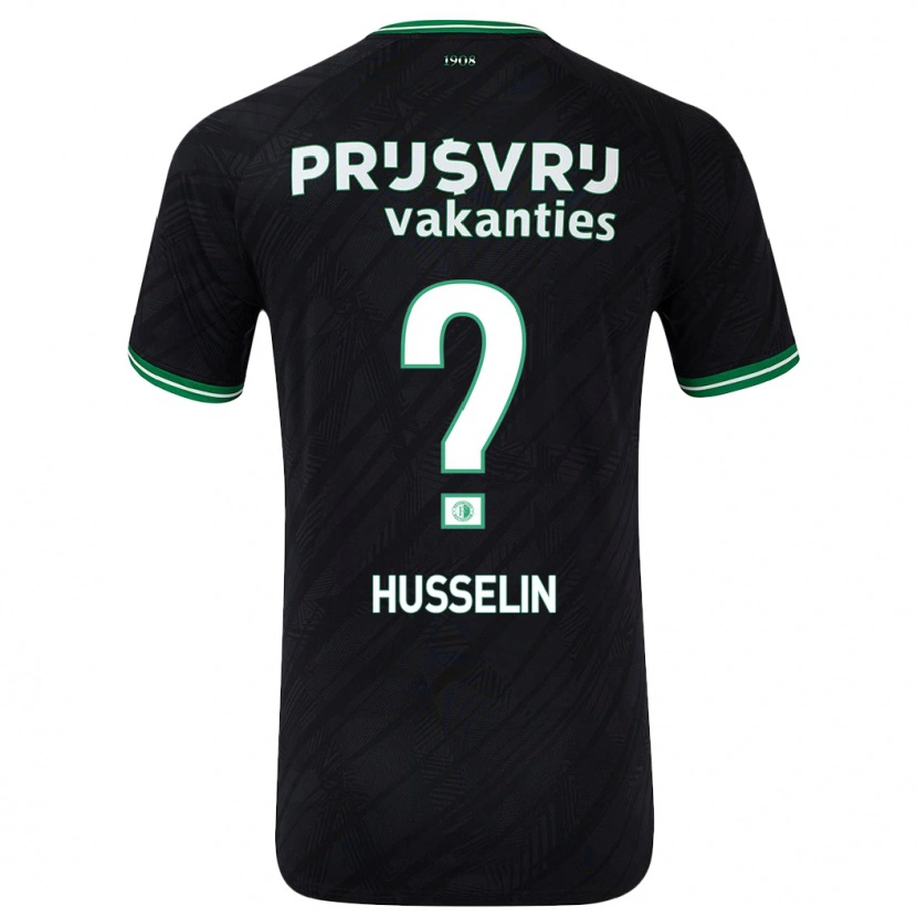 Danxen Niño Camiseta Matéo Husselin #0 Negro Verde 2ª Equipación 2024/25 La Camisa México