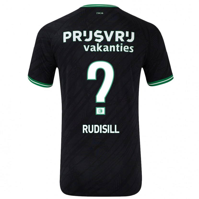 Danxen Niño Camiseta Paulo Rudisill #0 Negro Verde 2ª Equipación 2024/25 La Camisa México