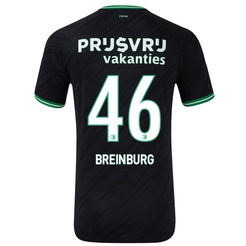 Danxen Niño Camiseta Rainey Breinburg #46 Negro Verde 2ª Equipación 2024/25 La Camisa México