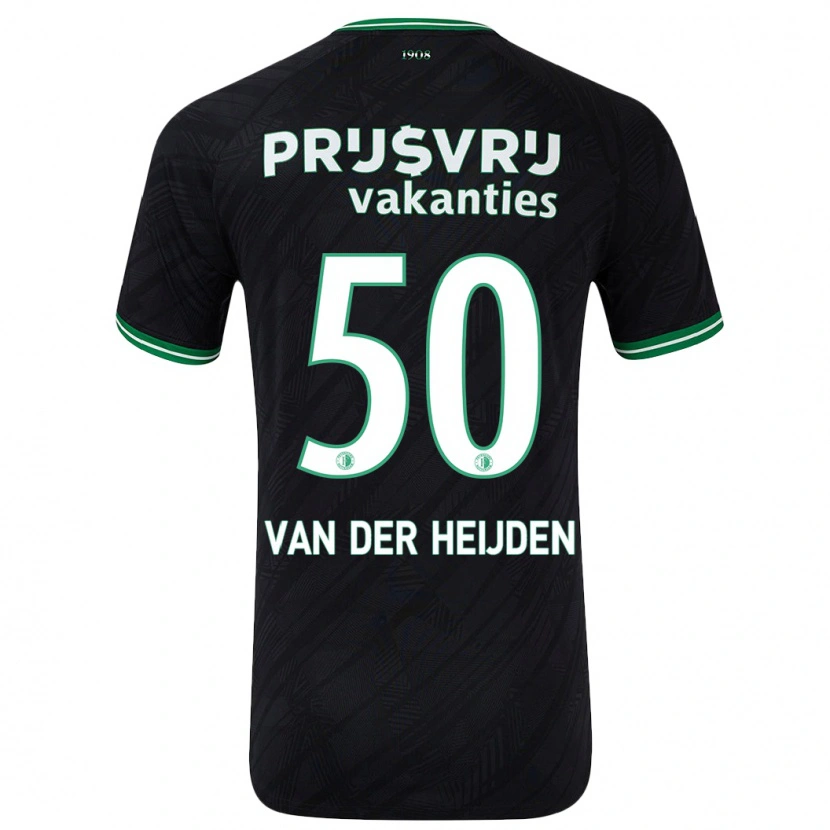 Danxen Niño Camiseta Délano Van Der Heijden #50 Negro Verde 2ª Equipación 2024/25 La Camisa México
