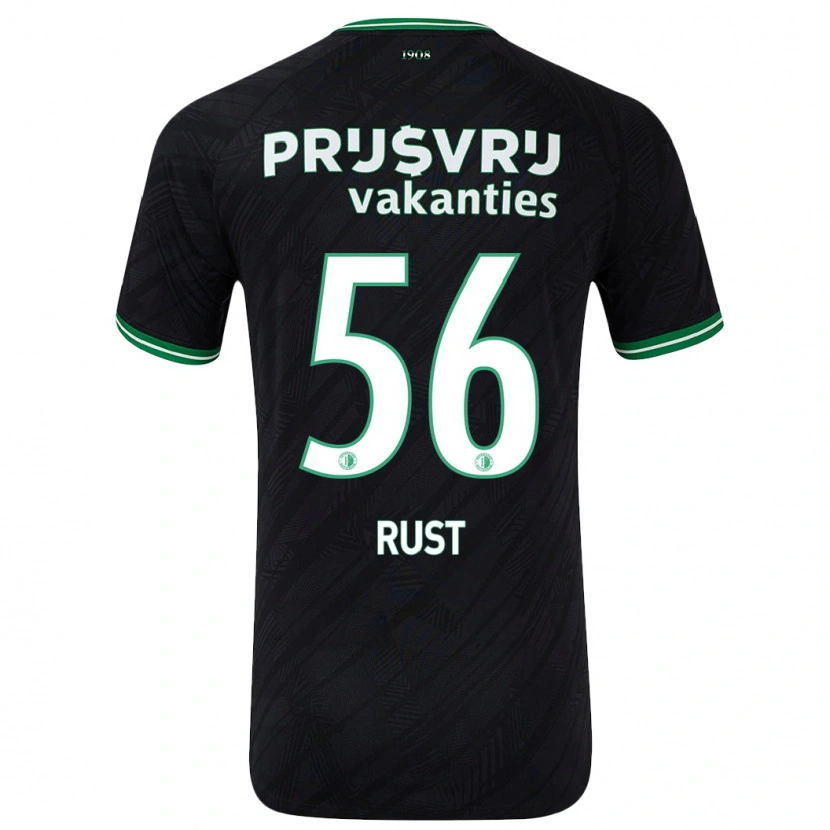 Danxen Niño Camiseta Fabiano Rust #56 Negro Verde 2ª Equipación 2024/25 La Camisa México