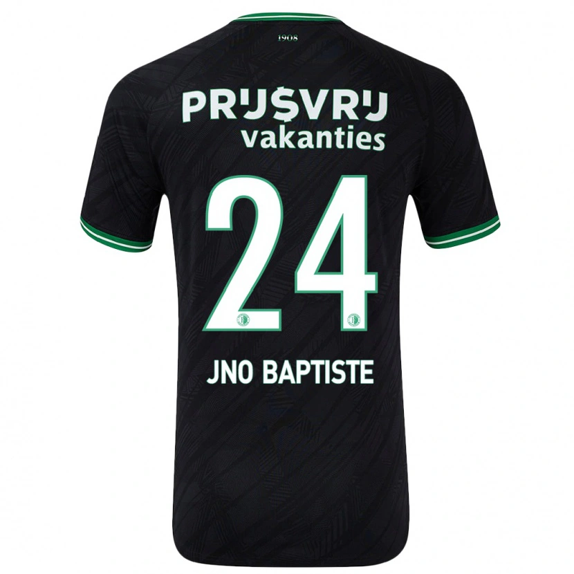 Danxen Niño Camiseta Bridget Jno Baptiste #24 Negro Verde 2ª Equipación 2024/25 La Camisa México
