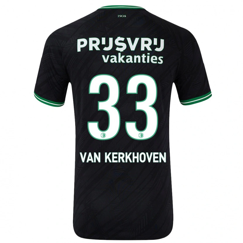 Danxen Niño Camiseta Ella Van Kerkhoven #33 Negro Verde 2ª Equipación 2024/25 La Camisa México