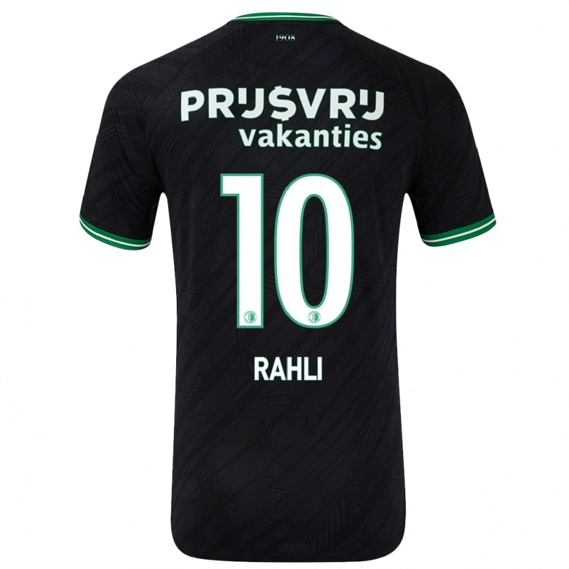 Danxen Niño Camiseta Khalid Rahli #10 Negro Verde 2ª Equipación 2024/25 La Camisa México
