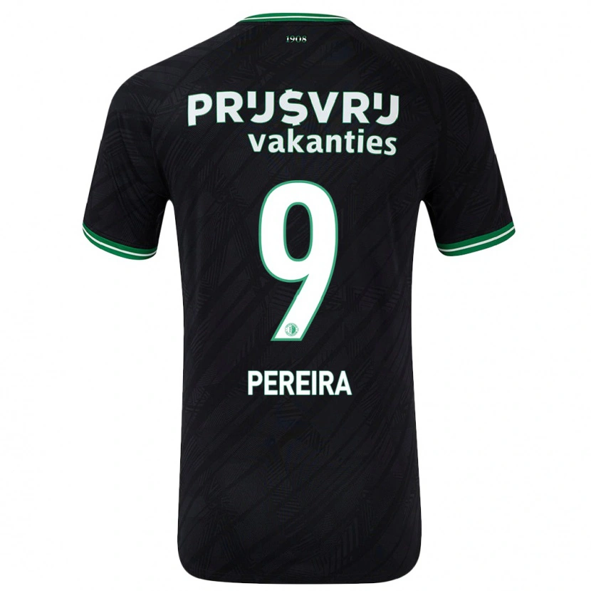 Danxen Niño Camiseta Danilo Pereira #9 Negro Verde 2ª Equipación 2024/25 La Camisa México