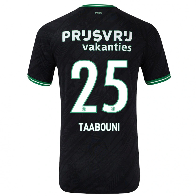 Danxen Niño Camiseta Mohamed Taabouni #25 Negro Verde 2ª Equipación 2024/25 La Camisa México