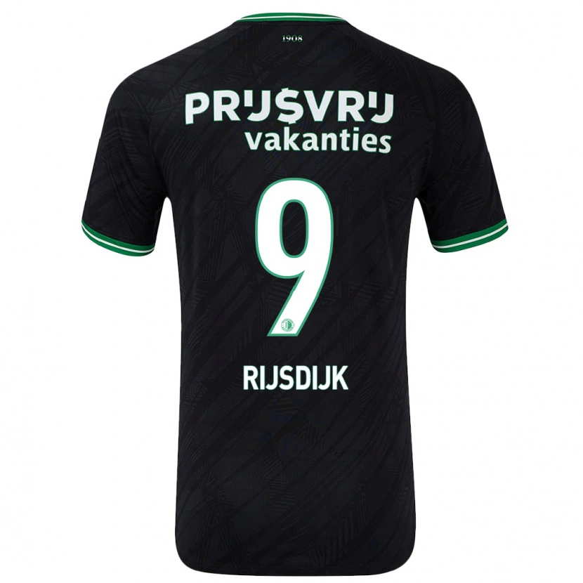 Danxen Niño Camiseta Pia Rijsdijk #9 Negro Verde 2ª Equipación 2024/25 La Camisa México