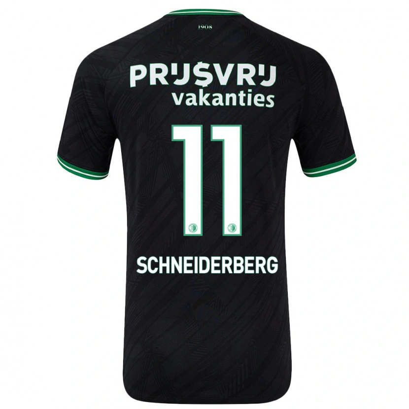 Danxen Niño Camiseta July Schneiderberg #11 Negro Verde 2ª Equipación 2024/25 La Camisa México