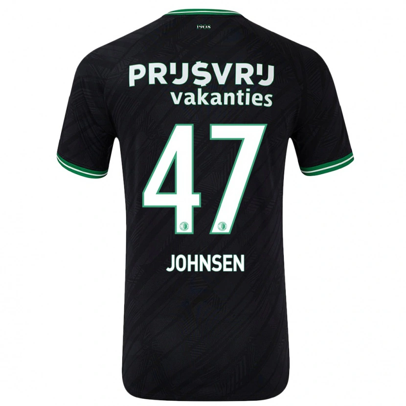 Danxen Niño Camiseta Mikael Torset Johnsen #47 Negro Verde 2ª Equipación 2024/25 La Camisa México