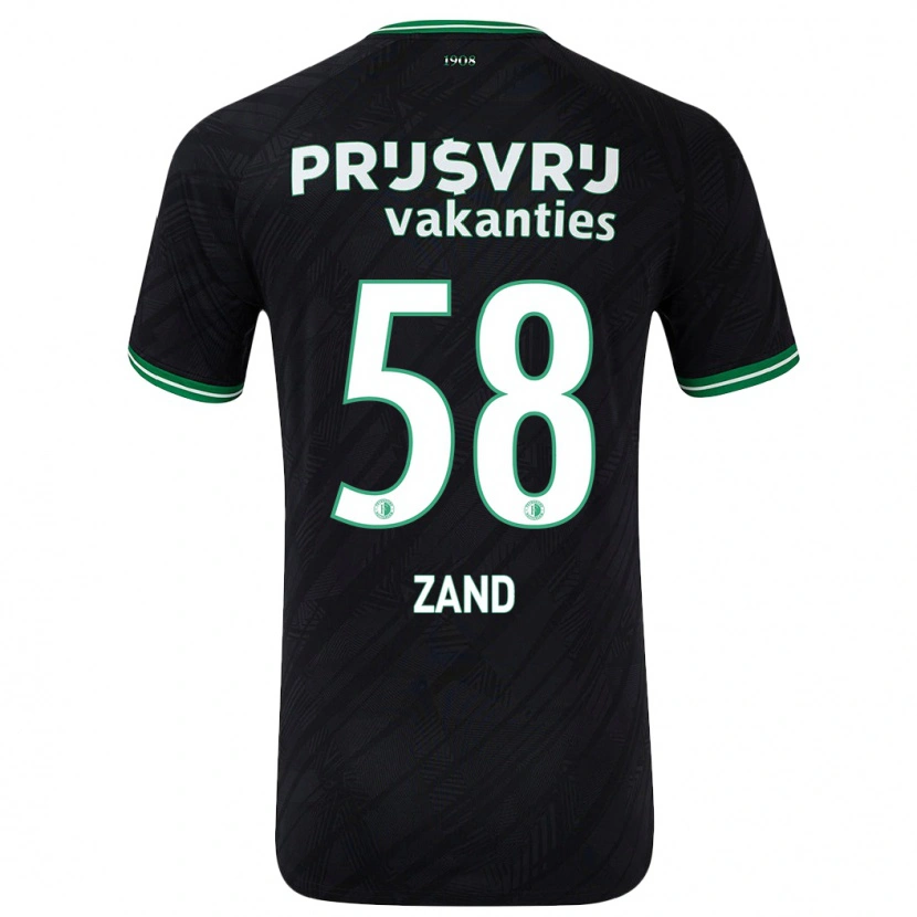 Danxen Niño Camiseta Shiloht Zand #58 Negro Verde 2ª Equipación 2024/25 La Camisa México