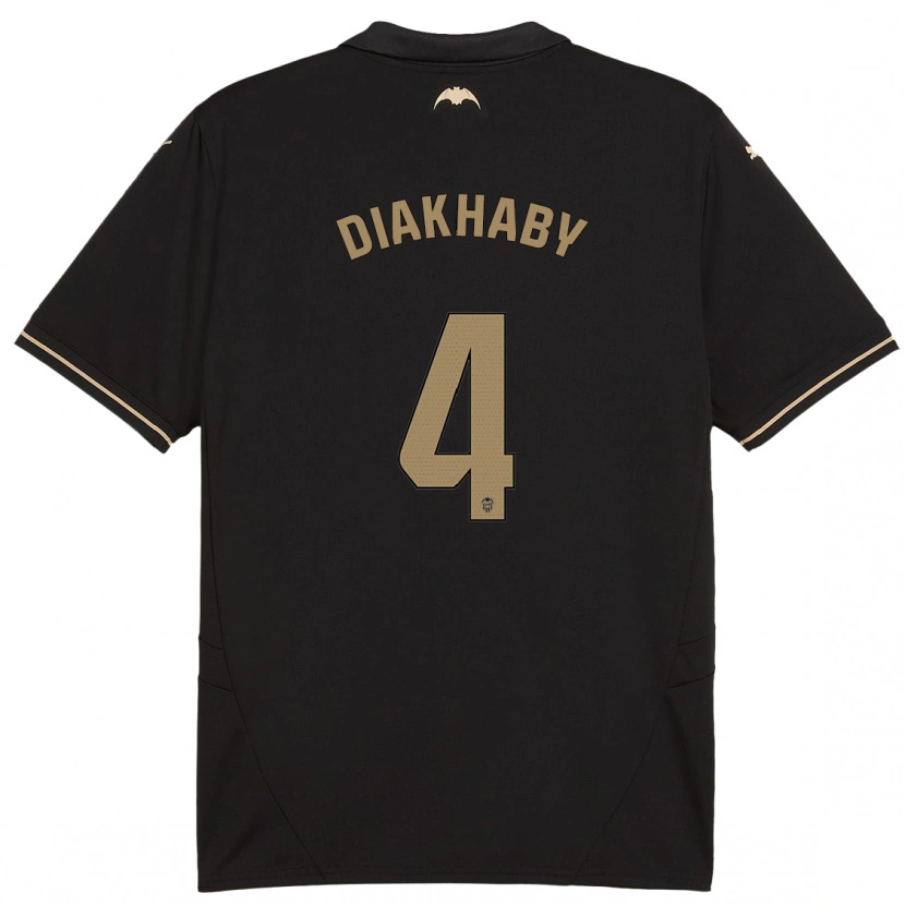 Danxen Niño Camiseta Mouctar Diakhaby #4 Negro 2ª Equipación 2024/25 La Camisa México