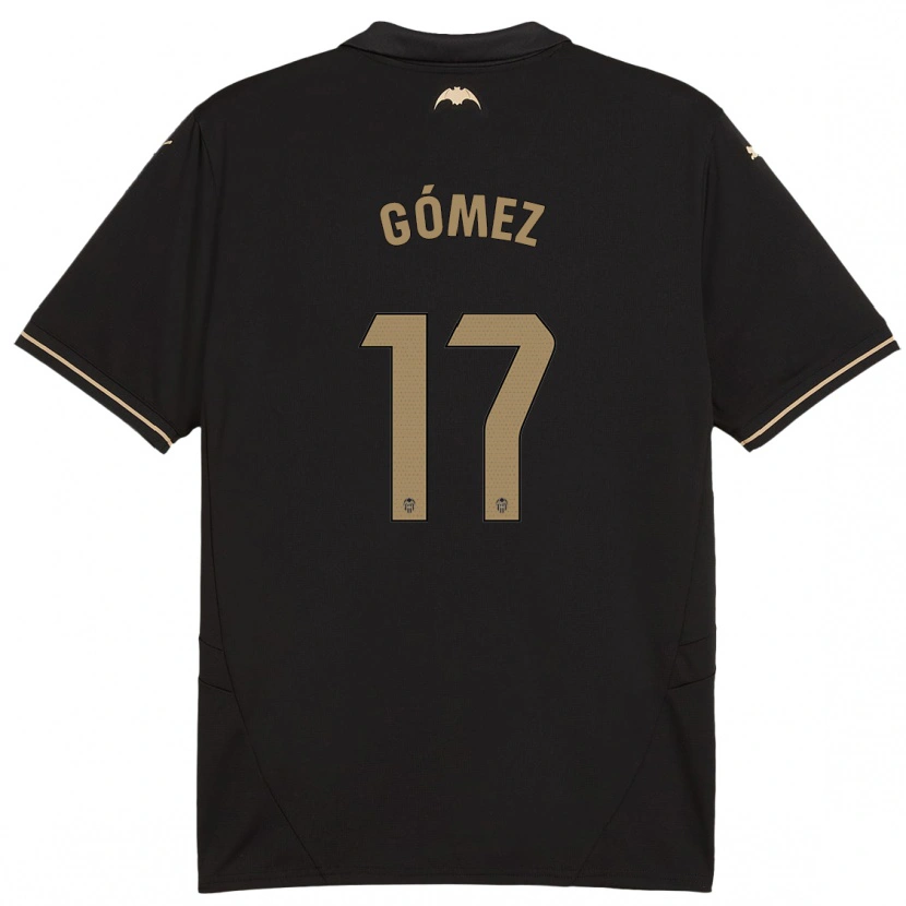 Danxen Niño Camiseta Dani Gómez #17 Negro 2ª Equipación 2024/25 La Camisa México