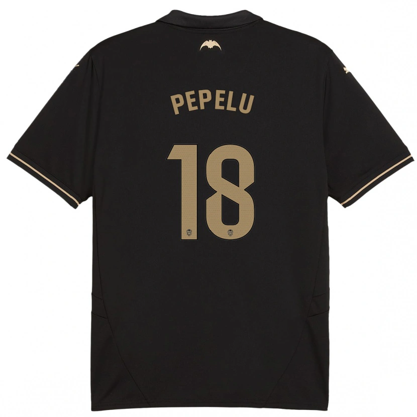 Danxen Niño Camiseta Pepelu #18 Negro 2ª Equipación 2024/25 La Camisa México