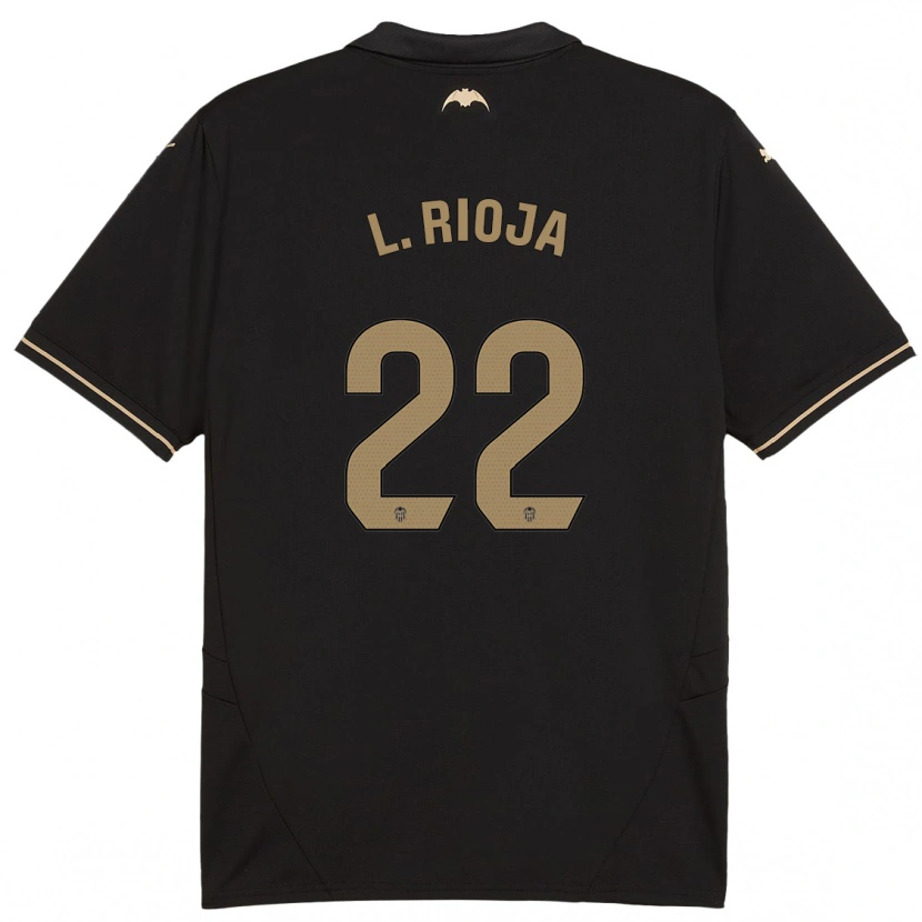 Danxen Niño Camiseta Luis Rioja #22 Negro 2ª Equipación 2024/25 La Camisa México