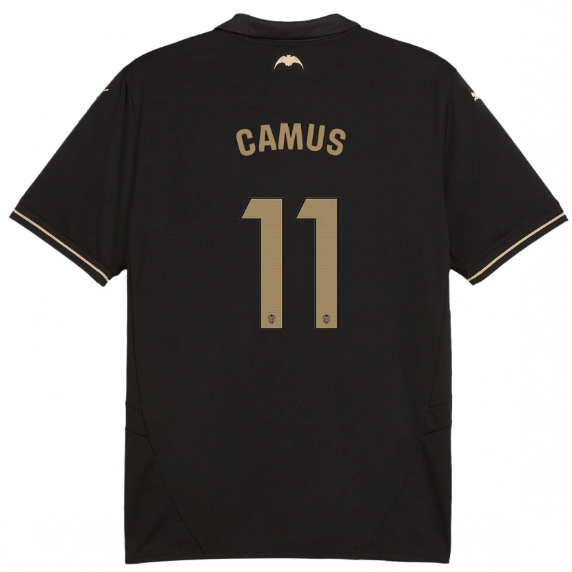 Danxen Niño Camiseta Marco Camus #11 Negro 2ª Equipación 2024/25 La Camisa México