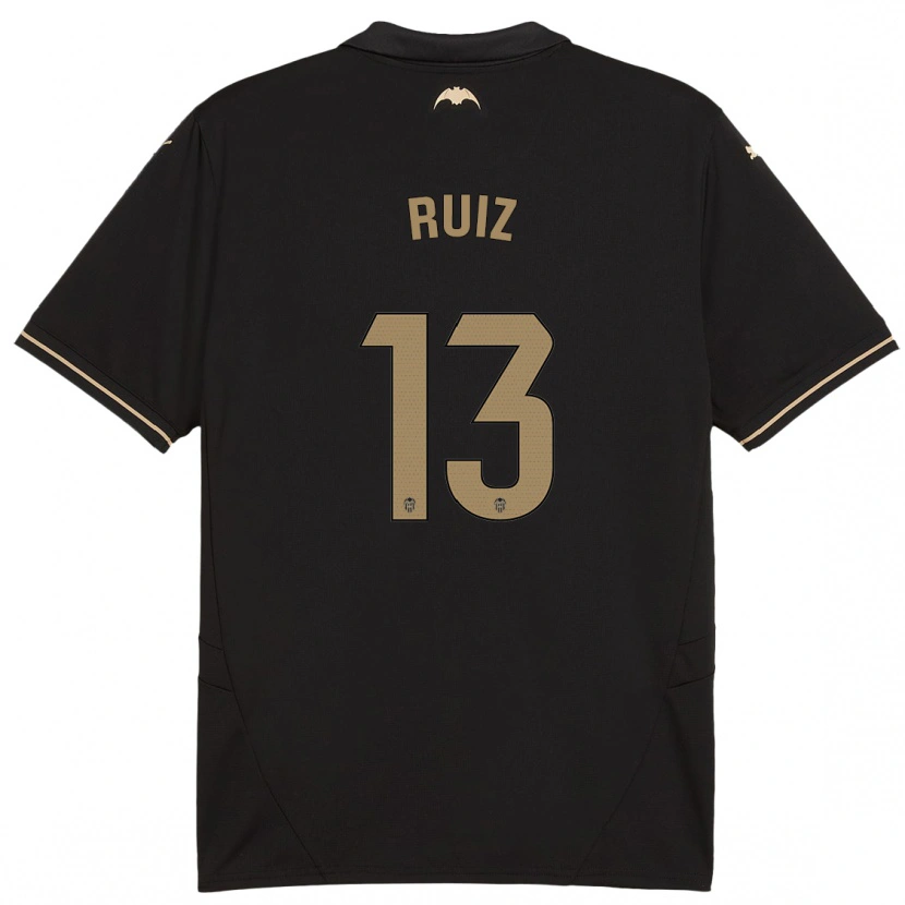 Danxen Niño Camiseta Nil Ruiz #13 Negro 2ª Equipación 2024/25 La Camisa México