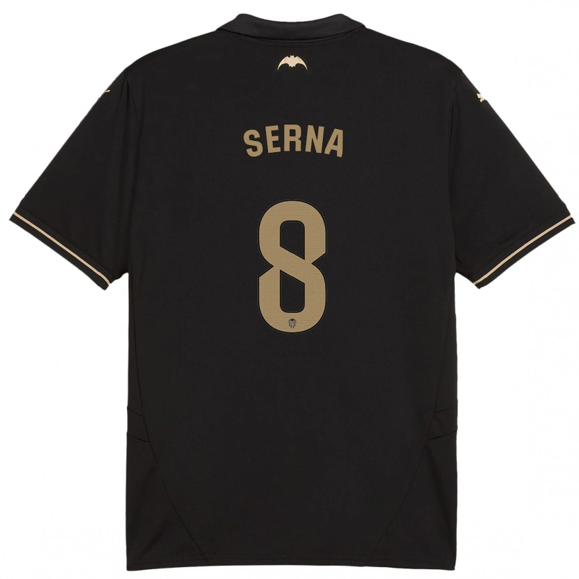 Danxen Niño Camiseta Liced Serna #8 Negro 2ª Equipación 2024/25 La Camisa México