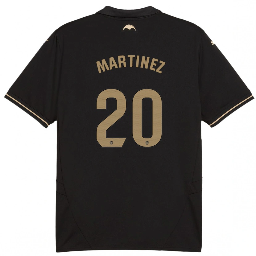 Danxen Niño Camiseta Asun Martínez #20 Negro 2ª Equipación 2024/25 La Camisa México