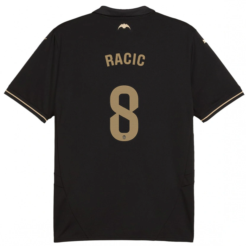 Danxen Niño Camiseta Uros Racic #8 Negro 2ª Equipación 2024/25 La Camisa México