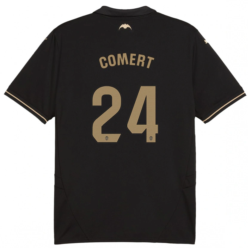 Danxen Niño Camiseta Eray Comert #24 Negro 2ª Equipación 2024/25 La Camisa México