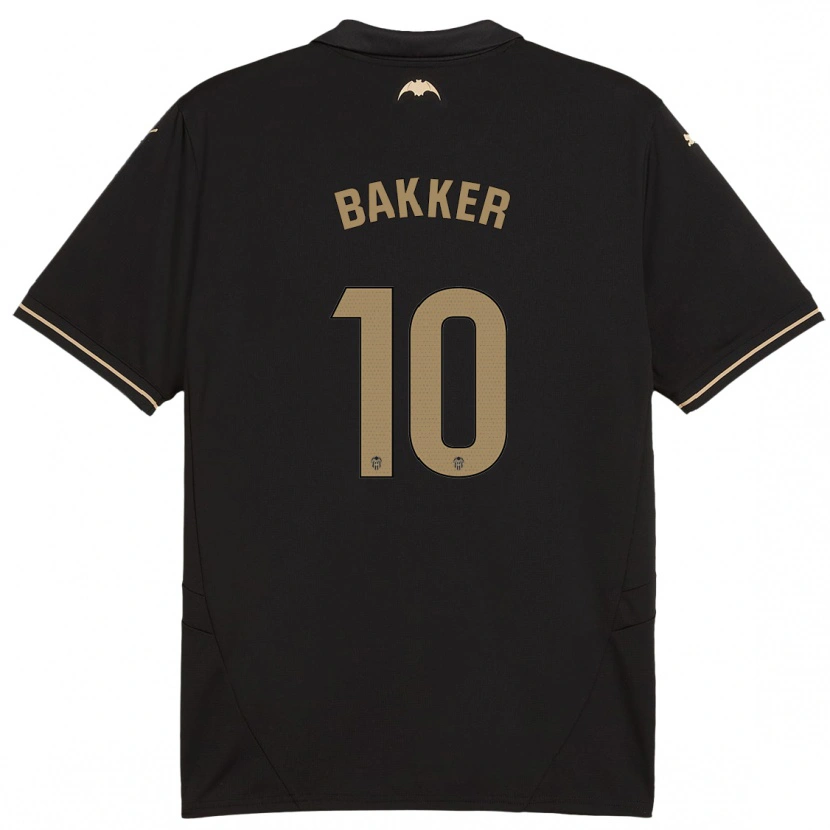 Danxen Niño Camiseta Linda Bakker #10 Negro 2ª Equipación 2024/25 La Camisa México