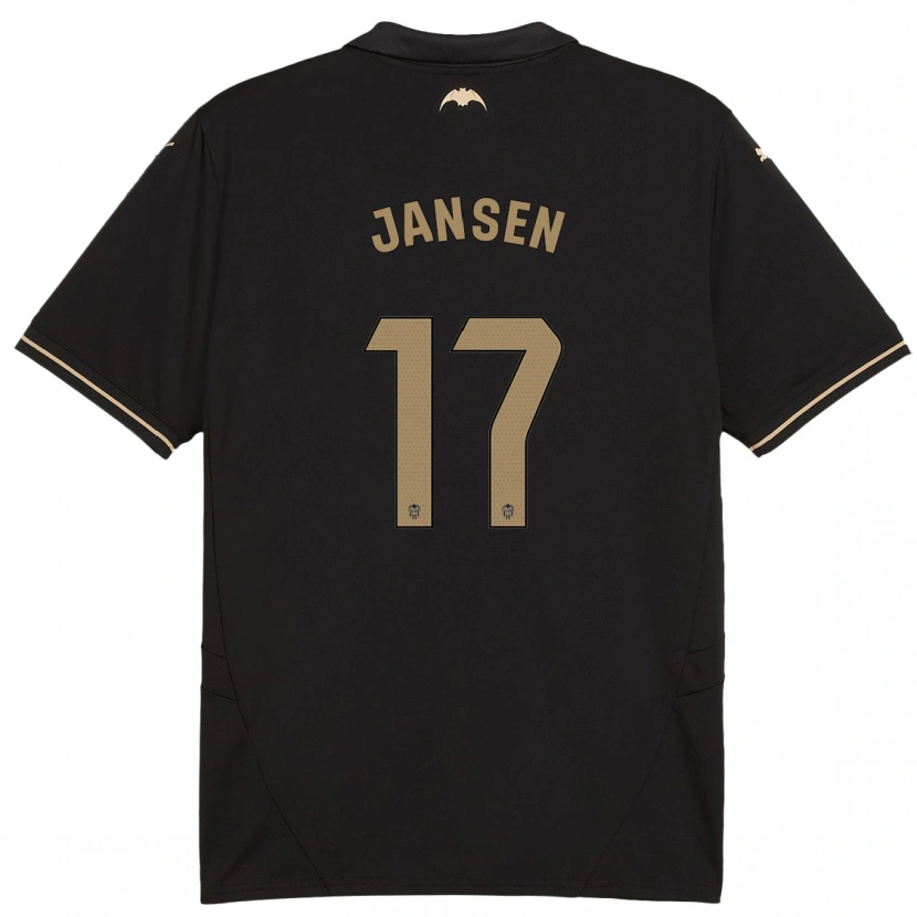 Danxen Niño Camiseta Ellen Jansen #17 Negro 2ª Equipación 2024/25 La Camisa México