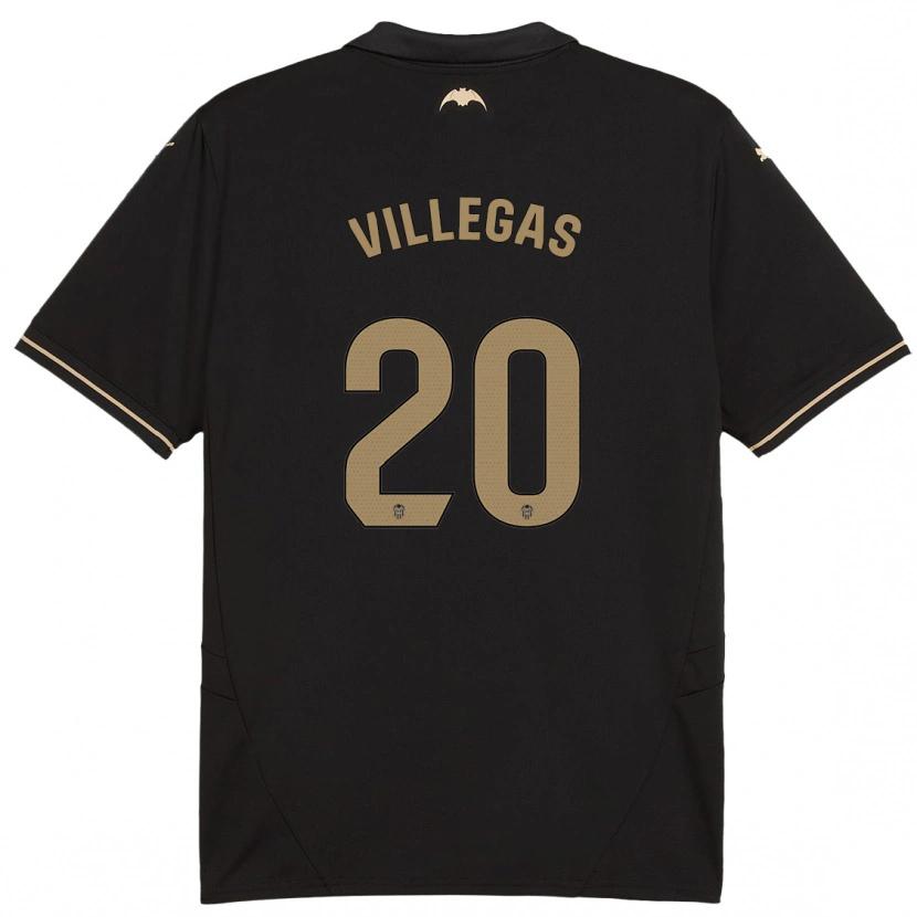 Danxen Niño Camiseta Noelia Villegas #20 Negro 2ª Equipación 2024/25 La Camisa México