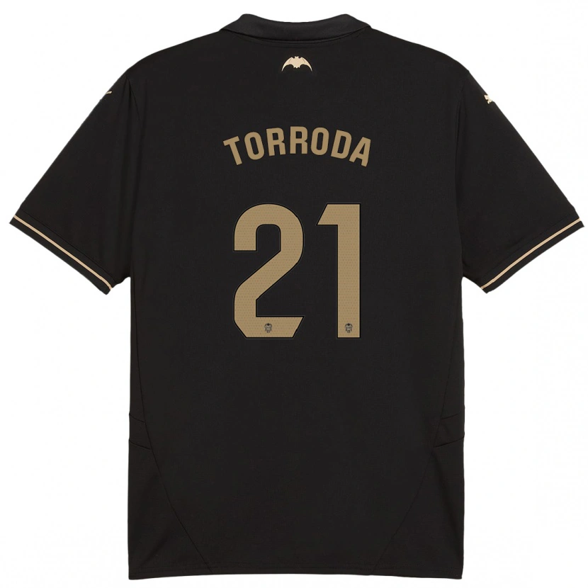 Danxen Niño Camiseta Anna Torroda #21 Negro 2ª Equipación 2024/25 La Camisa México