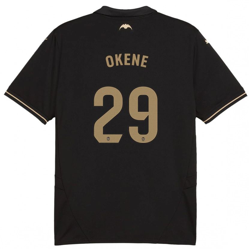 Danxen Niño Camiseta Andrea Okene #29 Negro 2ª Equipación 2024/25 La Camisa México