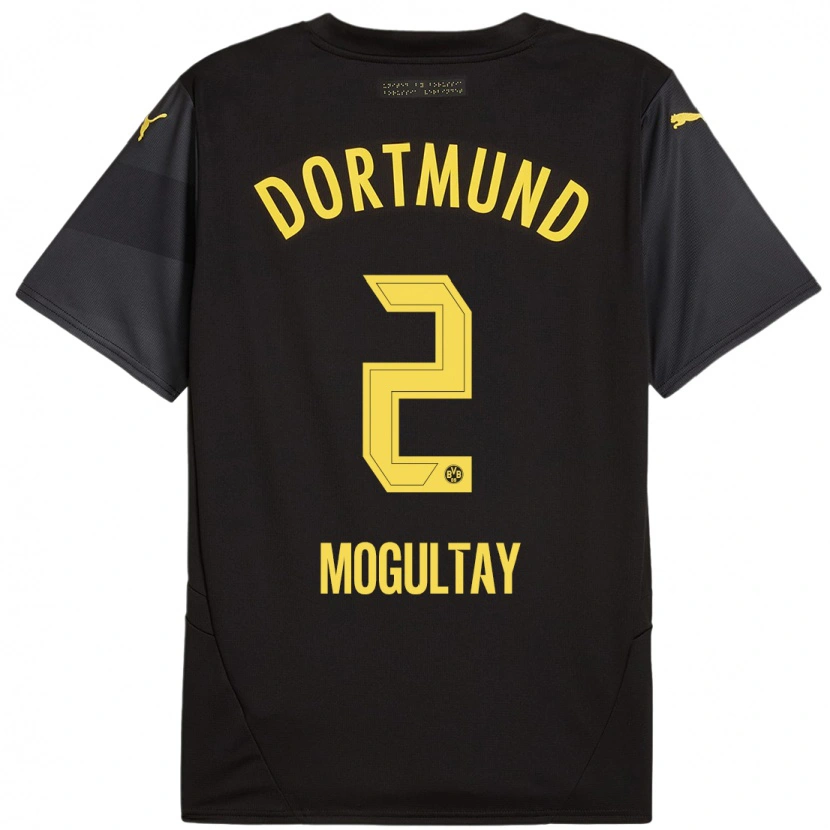 Danxen Niño Camiseta Baran Mogultay #2 Negro Amarillo 2ª Equipación 2024/25 La Camisa México