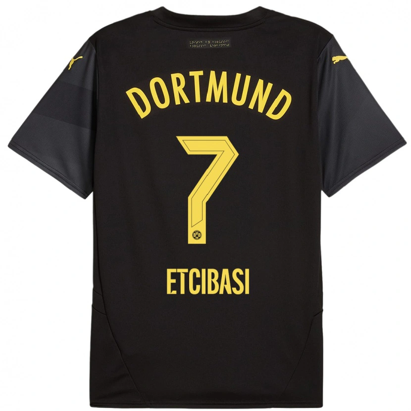 Danxen Niño Camiseta Taycan Etcibasi #7 Negro Amarillo 2ª Equipación 2024/25 La Camisa México