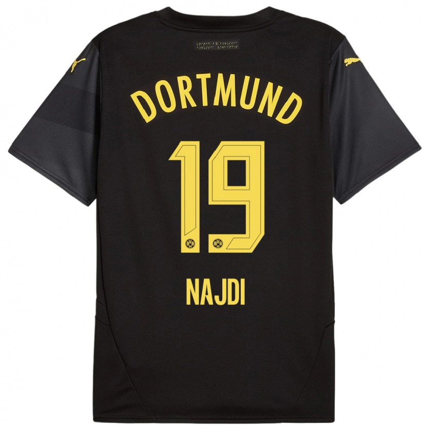 Danxen Niño Camiseta Ahmad Najdi #19 Negro Amarillo 2ª Equipación 2024/25 La Camisa México