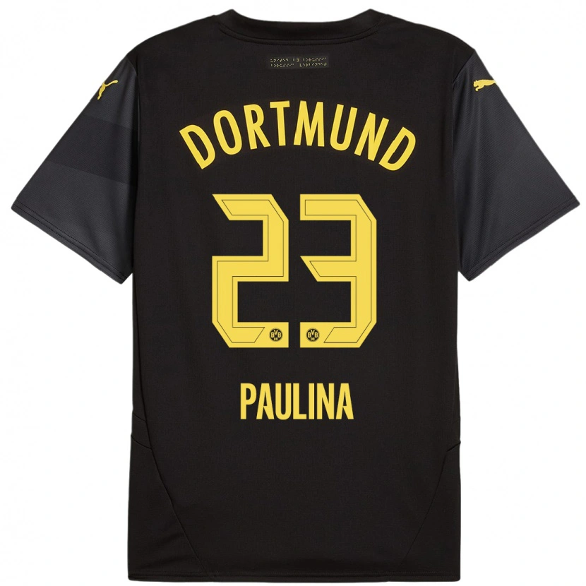 Danxen Niño Camiseta Jordi Paulina #23 Negro Amarillo 2ª Equipación 2024/25 La Camisa México