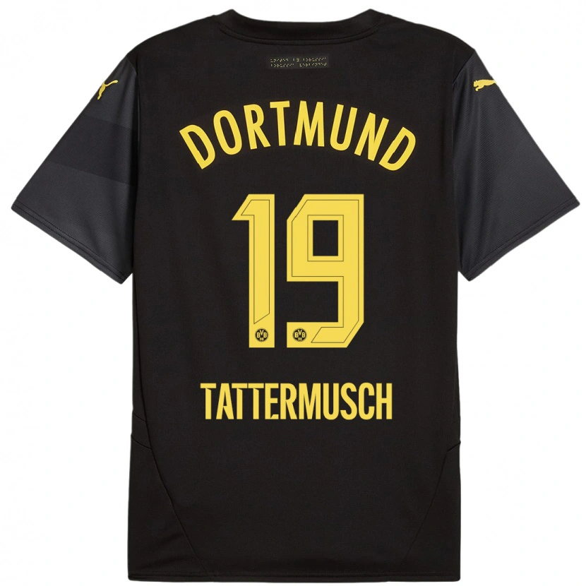 Danxen Niño Camiseta Ted Tattermusch #19 Negro Amarillo 2ª Equipación 2024/25 La Camisa México