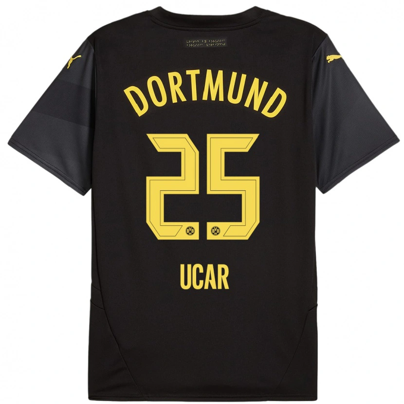 Danxen Niño Camiseta Leys Ucar #25 Negro Amarillo 2ª Equipación 2024/25 La Camisa México