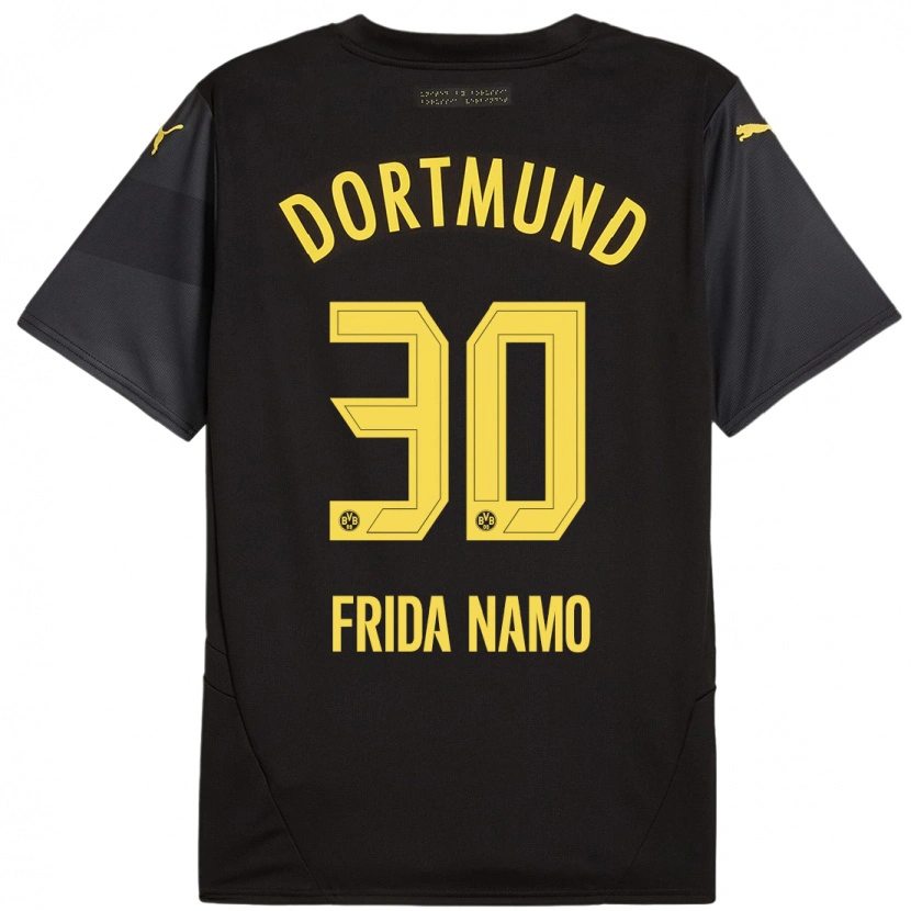 Danxen Niño Camiseta Ronning Frida Namo #30 Negro Amarillo 2ª Equipación 2024/25 La Camisa México