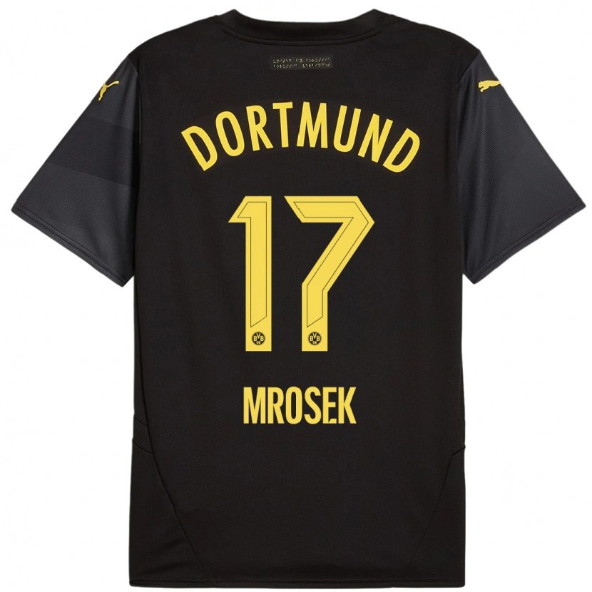 Danxen Niño Camiseta Noah Mrosek #17 Negro Amarillo 2ª Equipación 2024/25 La Camisa México