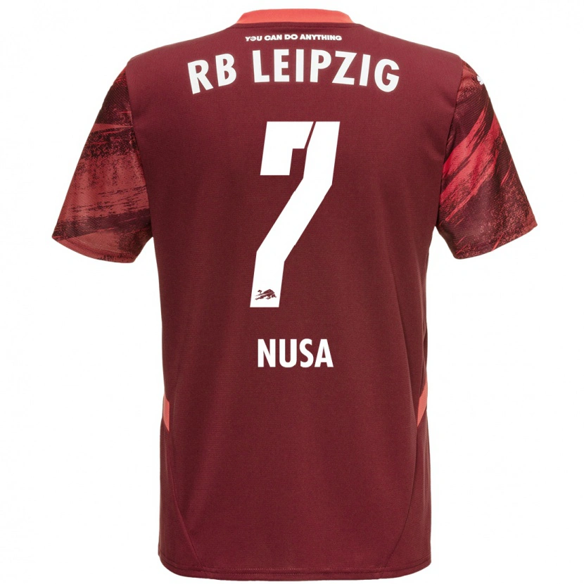 Danxen Niño Camiseta Antonio Nusa #7 Borgoña 2ª Equipación 2024/25 La Camisa México