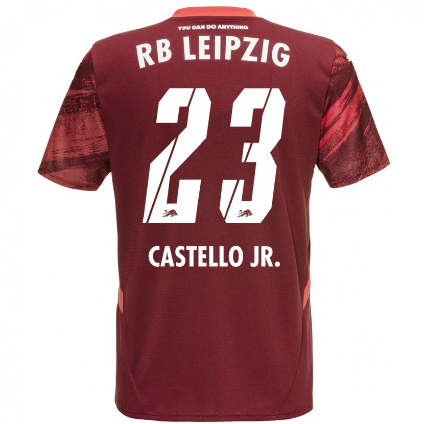Danxen Niño Camiseta Castello Lukeba #23 Borgoña 2ª Equipación 2024/25 La Camisa México