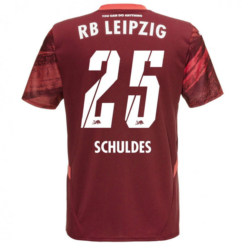 Danxen Niño Camiseta Jamie Schuldes #25 Borgoña 2ª Equipación 2024/25 La Camisa México